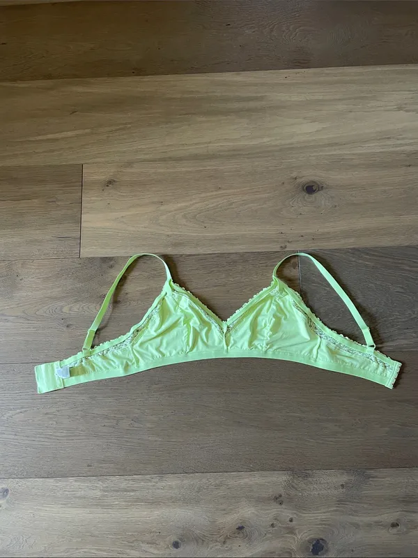 Aerie Lace Detail Non Padded Bra, Lime Size XL - Image 9