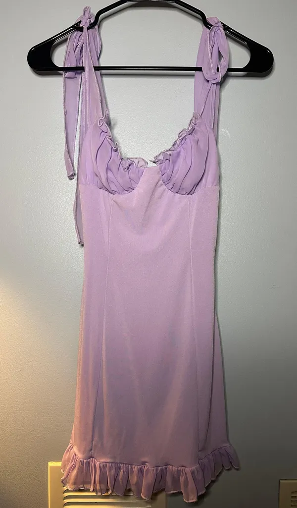 Lucy in the Sky Lavender Ruffle Dress - Image 8
