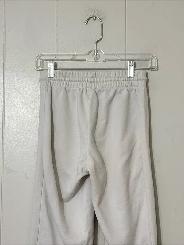 TNA Aritzia Cozy Fleece Jogger Sweatpants Womens XXS Ivory Cream High Rise - Image 5