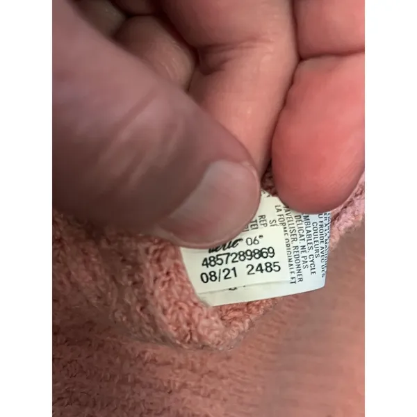 Aerie Sweater Womens Small Pink Waffle Knit Hooded V Neck Pullover Cozy Slouchy - Image 12