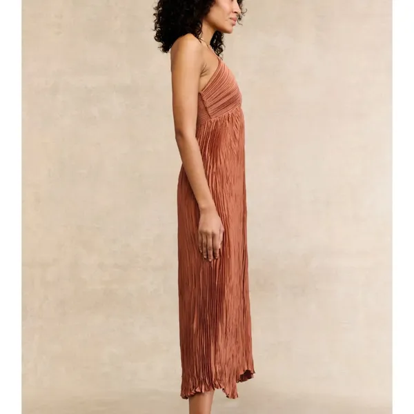 A.L.C. Frank Copper Slip Dress Size 8 Pleated Party Special Occasion Designer $750 - Image 3