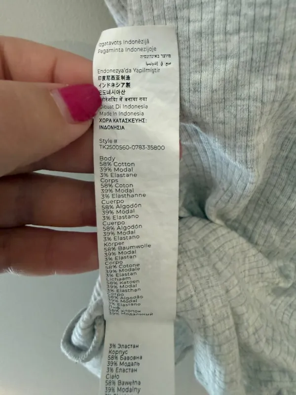 Fabletics Modal Rib Built-In Bra Tank Gray M - Image 6