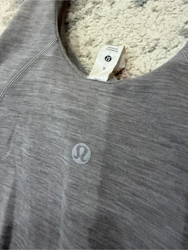 Lululemon Align Bodysuit 25” Heather Gray Built In Bra Size 6 - Image 5