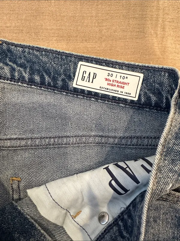 Gap 90s Straight Jeans In Medium Indigo Size 30 / 10 Regular - Image 4