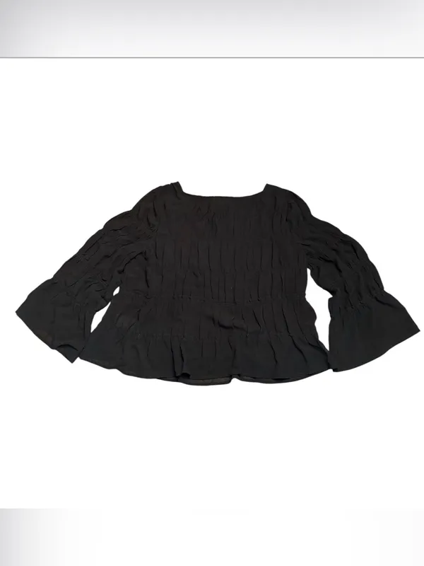 Madewell Squareneck Tiered Top flowy black NY630 Size M NWT - Image 6