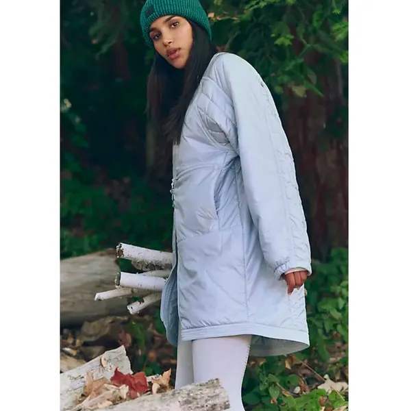 Free People NWT Light As A Feather Packable Tunic Liner Ice‎ Grey Size M - Image 13