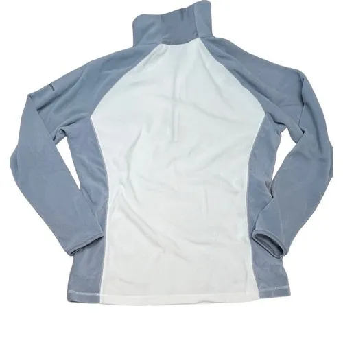 Columbia Artic‎ Air Fleece Grey White Quarter Zip Top Pullover SMALL Cozy Casual - Image 4