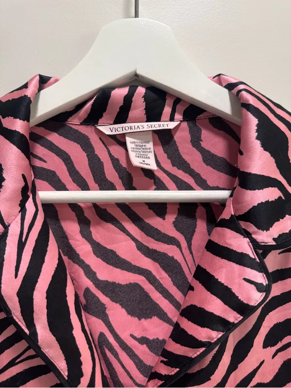 Victoria's Secret Zebra Print Satin Pajama Top - Image 2