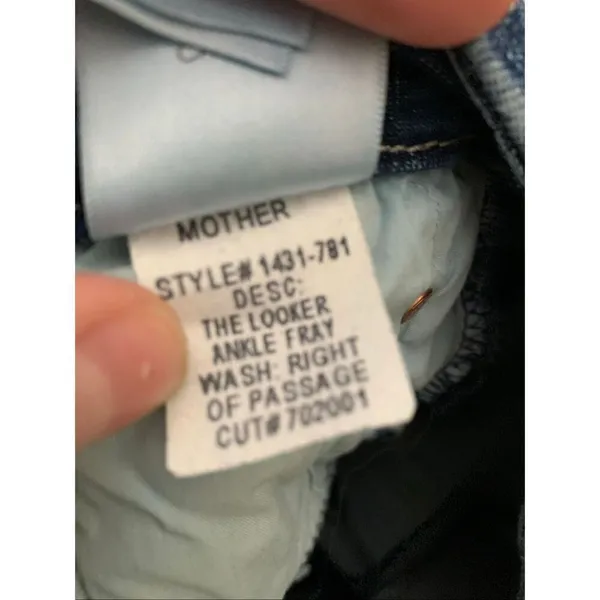 MOTHER The Looker Ankle Fray Right of Passage jeans women's size 26 - Image 5