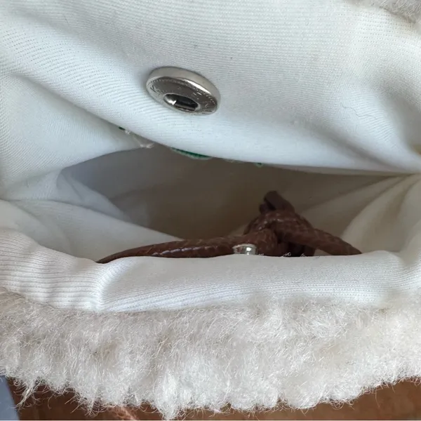 Aerie Sherpa Fleece Crossbody Bag –‎ Cream Shearling Style O/S Boho preppy - Image 3