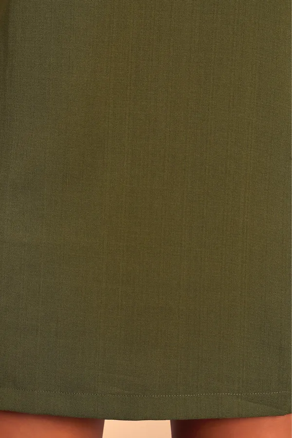 Lulus Shift and Shout Olive Green Shift Dress - Image 5