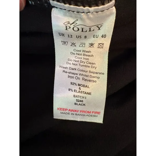 Oh Polly Black Halter Maxi Dress US 8 Bodycon Formal Stretch - Image 6