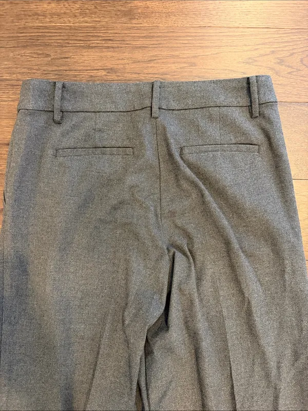 LOFT Gray Tailored Wide Leg Cropped Dress Pants Size 4 - C36-073 - Image 7