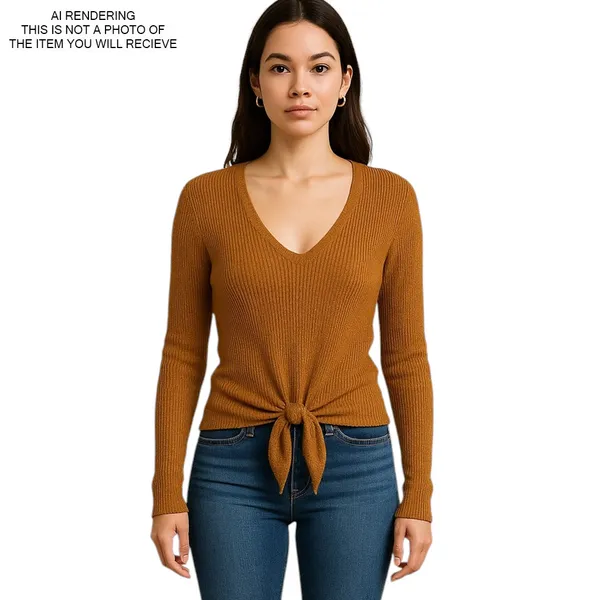 Moth Anthropologie Sweater Cottage Fall Boho Ribbed Cozy Preppy Tie Front Small - Image 8