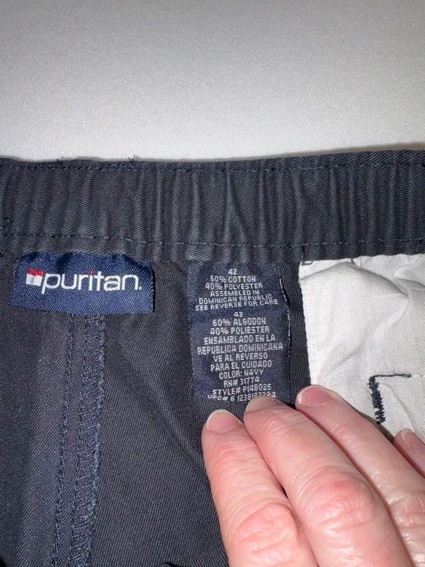 Puritan Chino Shorts Pleated Front Cuffed leg pockets button/zipper Size 42 - Image 6
