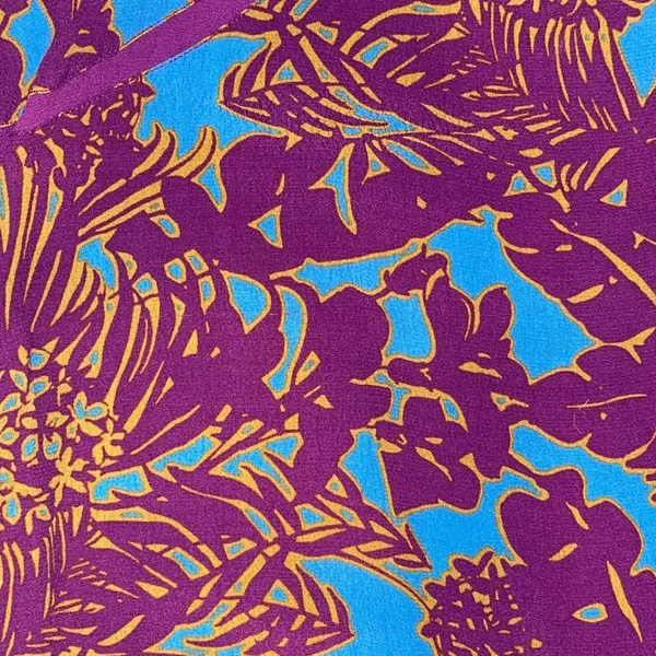 CAbi | Sleeveless Purple and Blue Floral Top | Large - Image 10