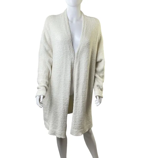 Blakeley Womens Cream Popcorn Knit Thunderbird Graphic Longline Cardigan‎ PS - Image 6