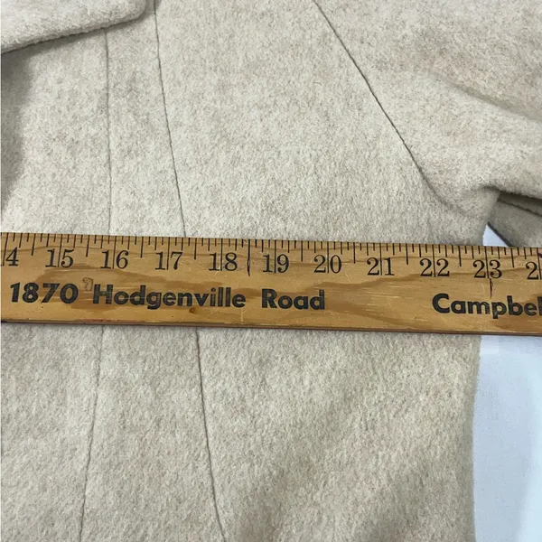 VTG MICHELLE FRANCIS 80’s WOOL BLEND LADIES COAT MADE‎ IN USA XL CREAM PREOWNED - Image 10