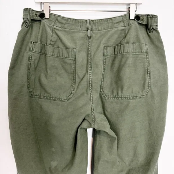 Madewell Griff Pants Plus Size 32 Green Utility High Rise Tapered Cargo Normcore - Image 10