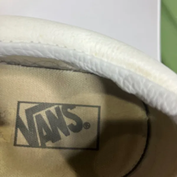 Vans white leather sneakers skateboarding punk unisex sizing‎ women's 10 men 8.5 - Image 8
