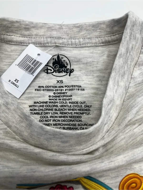 Walt Disney World Womens Grey Gray XS Short Sleeve Shirt Princess Letters NEW - Image 3