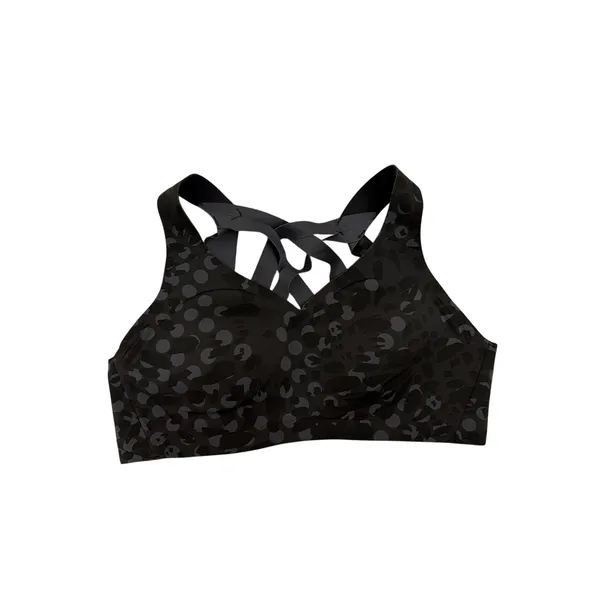 Lululemon Enlite Sports Bra Strappy Weave Black Camo High Support Size 34B - Image 3