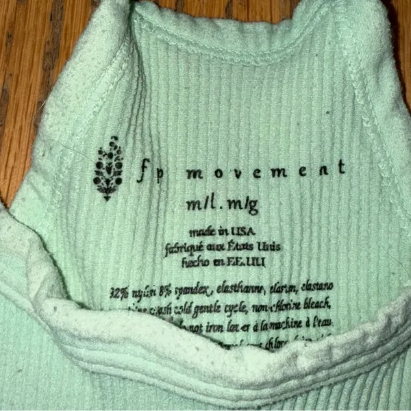 FP MOVEMENTS BY FREE PEOPLE Happiness Runs Crop Top Tank Pistachio Green‎ M/L - Image 3