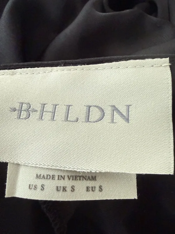 Formal black full length dress BHLDN/anthro size small - Image 2