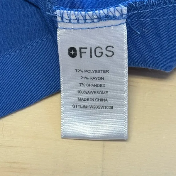 Figs Women's Button Front‎ Celemu Scrub Uniform Top Blue XS W20SW1039 - Image 7