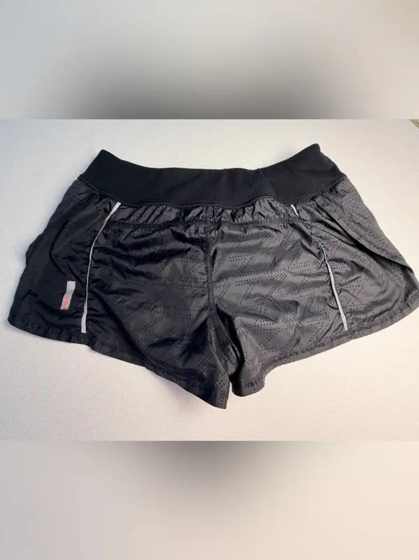 Zella Women’s Running Shorts Size L Black Perforated Lined Athletic Drawstring - Image 5