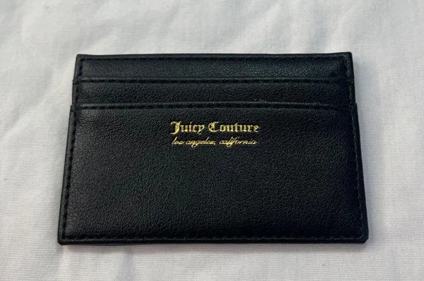 Juicy Couture Black Faux Leather Card Holder Wallet - Image 2