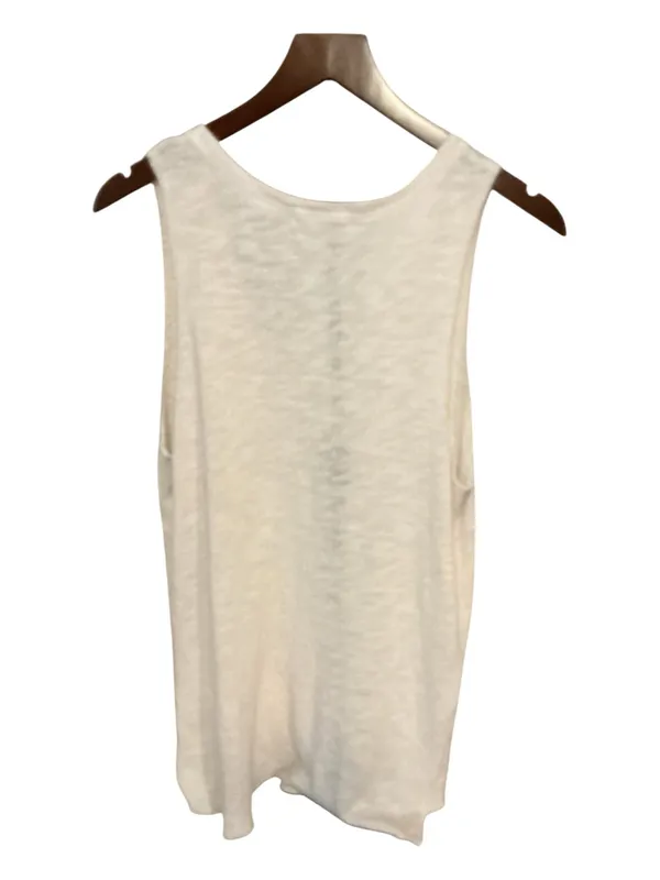 Title Project Social T Los Angeles White Slub Knit V-Neck Tank Top - Size M - Image 2