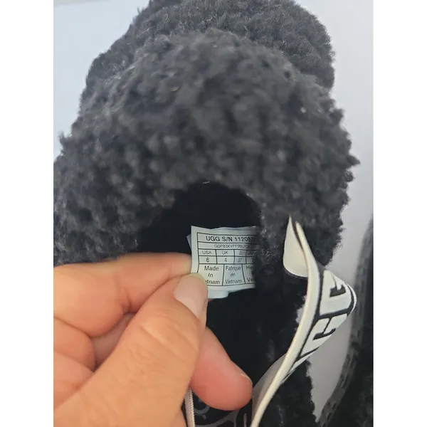 UGG Oh Fluffita Women’s Platform Slingback Slippers Size 6 Black - Image 6