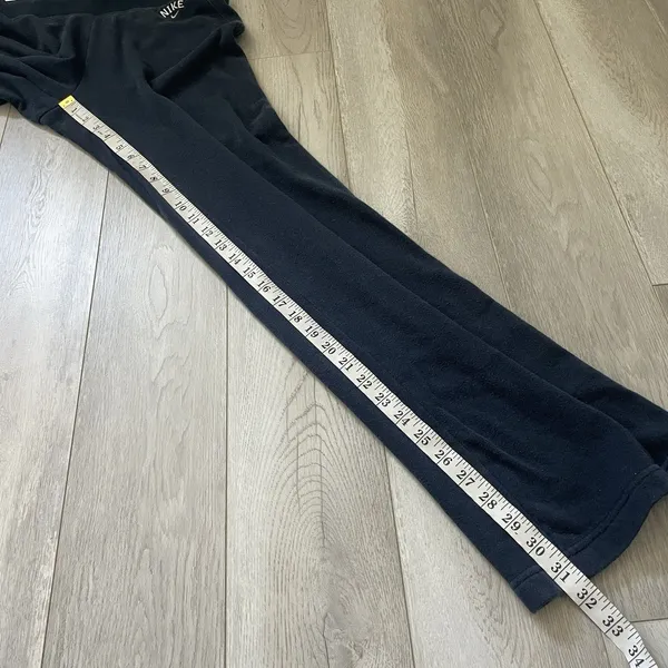 Vintage Nike Sweatpants low rise bootcut 31.5" womens Blue medium loungewear y2k - Image 3
