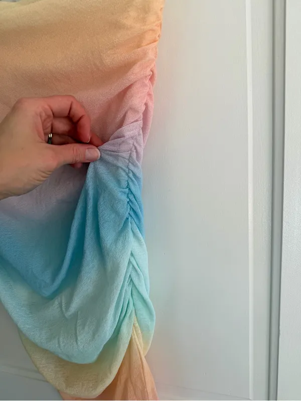 Abercrombie x Trevor Project Rainbow Ombre Ruched Midi Skirt M - Image 6
