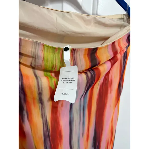 SNDYS St Barts Maxi Dress Abstract‎ Multi-Color Strapless NWT Artistic Vibrant L - Image 8
