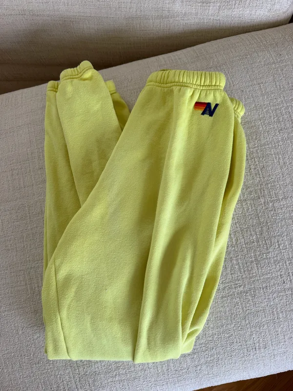 Aviator Nation Sweatpants Neon yellow - Image 4