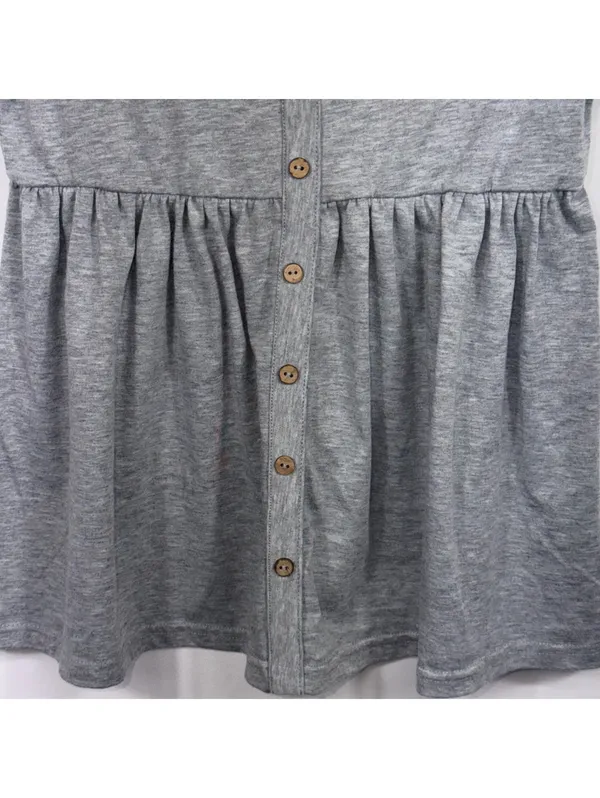 Icon Apparel Women’s M Gray Button Front Babydoll Top - Image 3