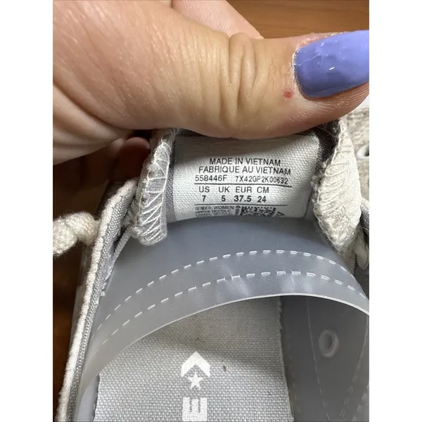 Converse Womens CT All Star Shoreline 558446F White Textured Shoe Sneakers W7 - Image 9