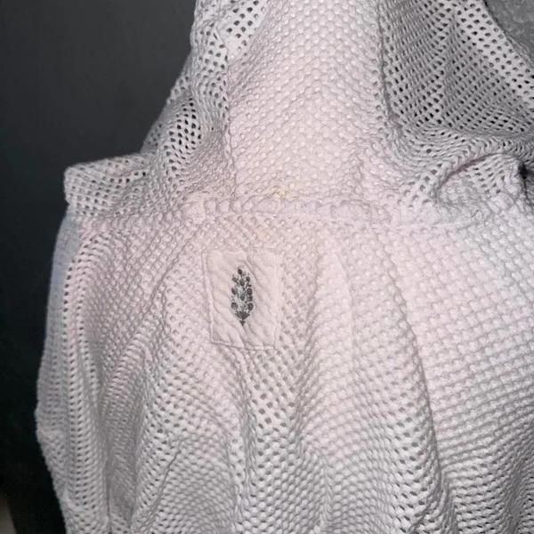 Free People Movement‎ Size XS Fishnet Mesh Cropped White - Image 4