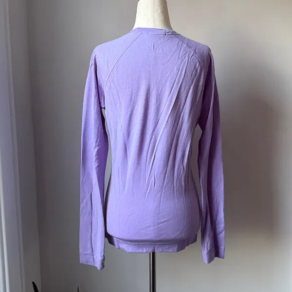 Smartwool Women's Lilac Long-Sleeve Crew Tee Merino Casual Athletic Top - Image 3