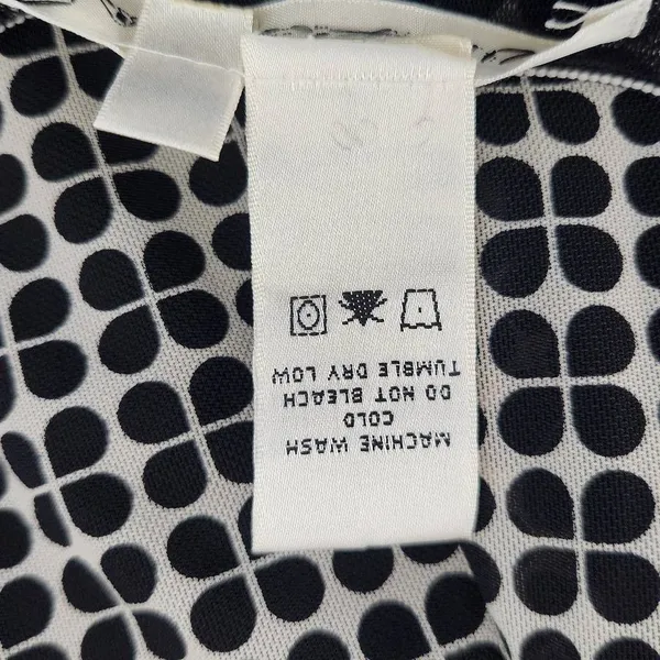 Max Studio Black Print Mesh Empire Waist Dress Size Small Graphic Print Dress - Image 8