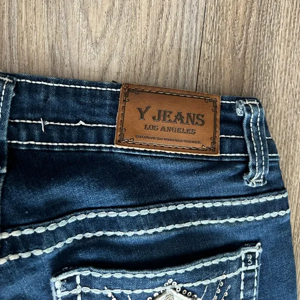 Women's Flared Blue Jeans Size 6 - Image 4