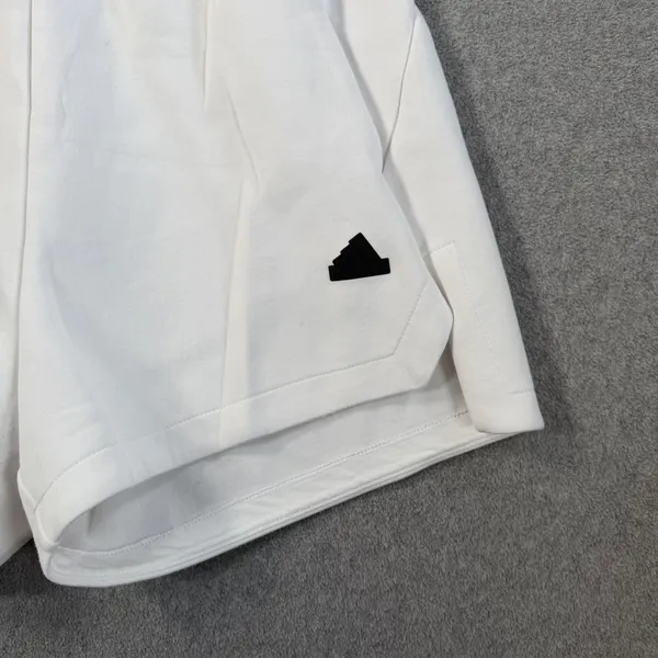 Adidas Women's Small Z.N.E. AEROREADY White Knit Shorts Elastic Waist Pockets - Image 2