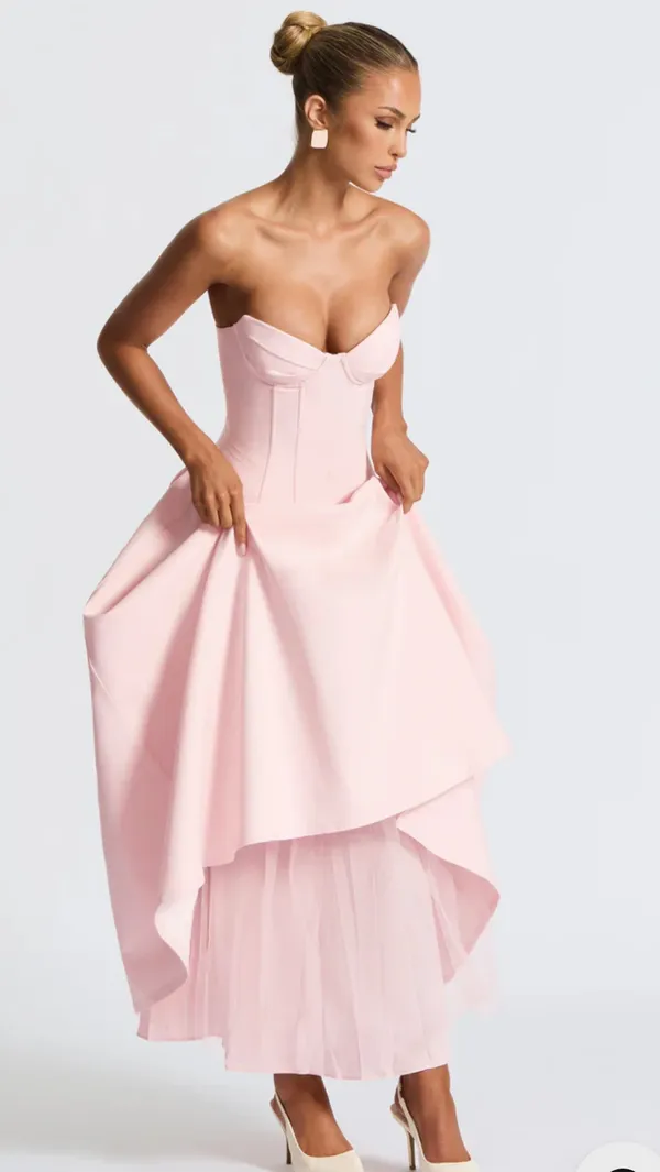 Babyboo SALMA MIDI DRESS - BLUSH - Image 3