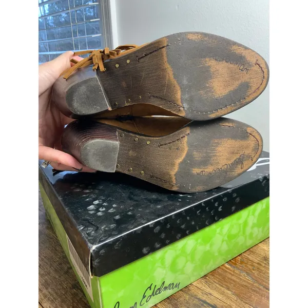 Sam Edelman Cocoa Suede Fringe ankle boots size 6.5‎ - Image 9