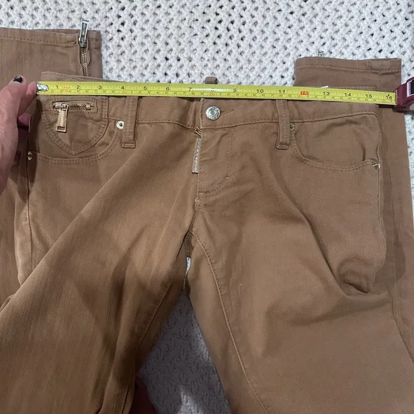 DSQUARED2 Brown Chinos Casual Wear women’s size 40 made in ITALY - Image 5