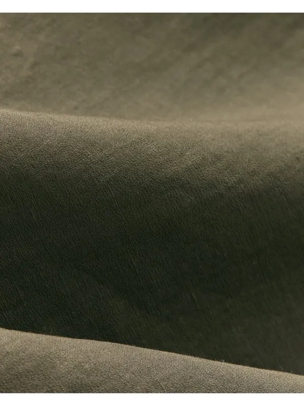 NWT Theory Treeca Pull On in Dark Olive Eco Crunch Linen Stretch Crop Pants 6 - Image 7