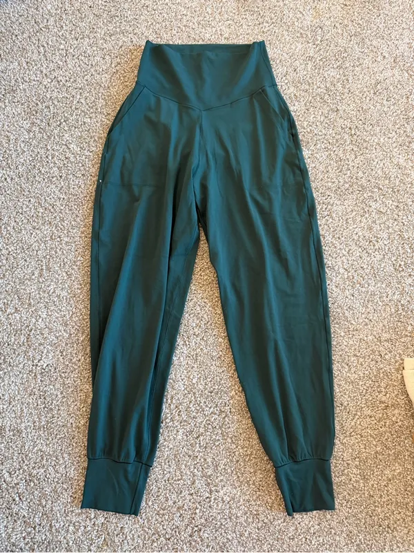 Offline by aerie Real Me Dark Green Track Joggers SZ Small - Image 2