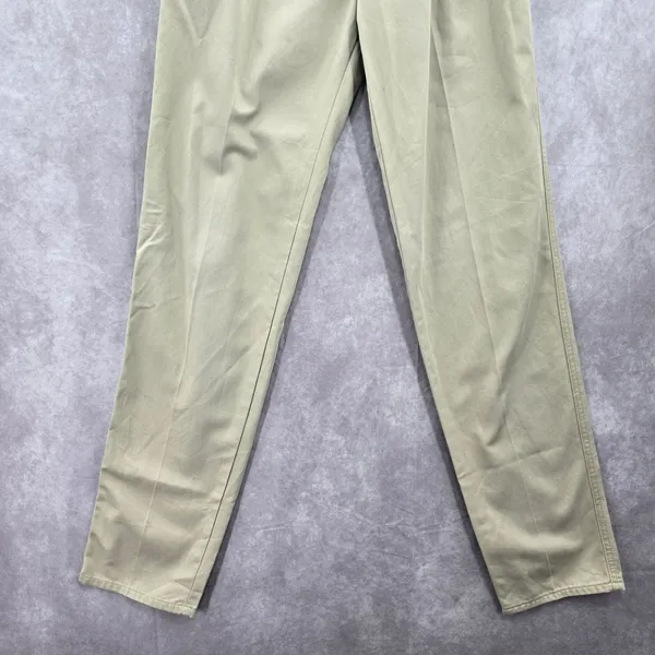Wrangler Casual Tan Long Tapered Business Cotton Work Formal Pleat Pants 6x36‎ - Image 5